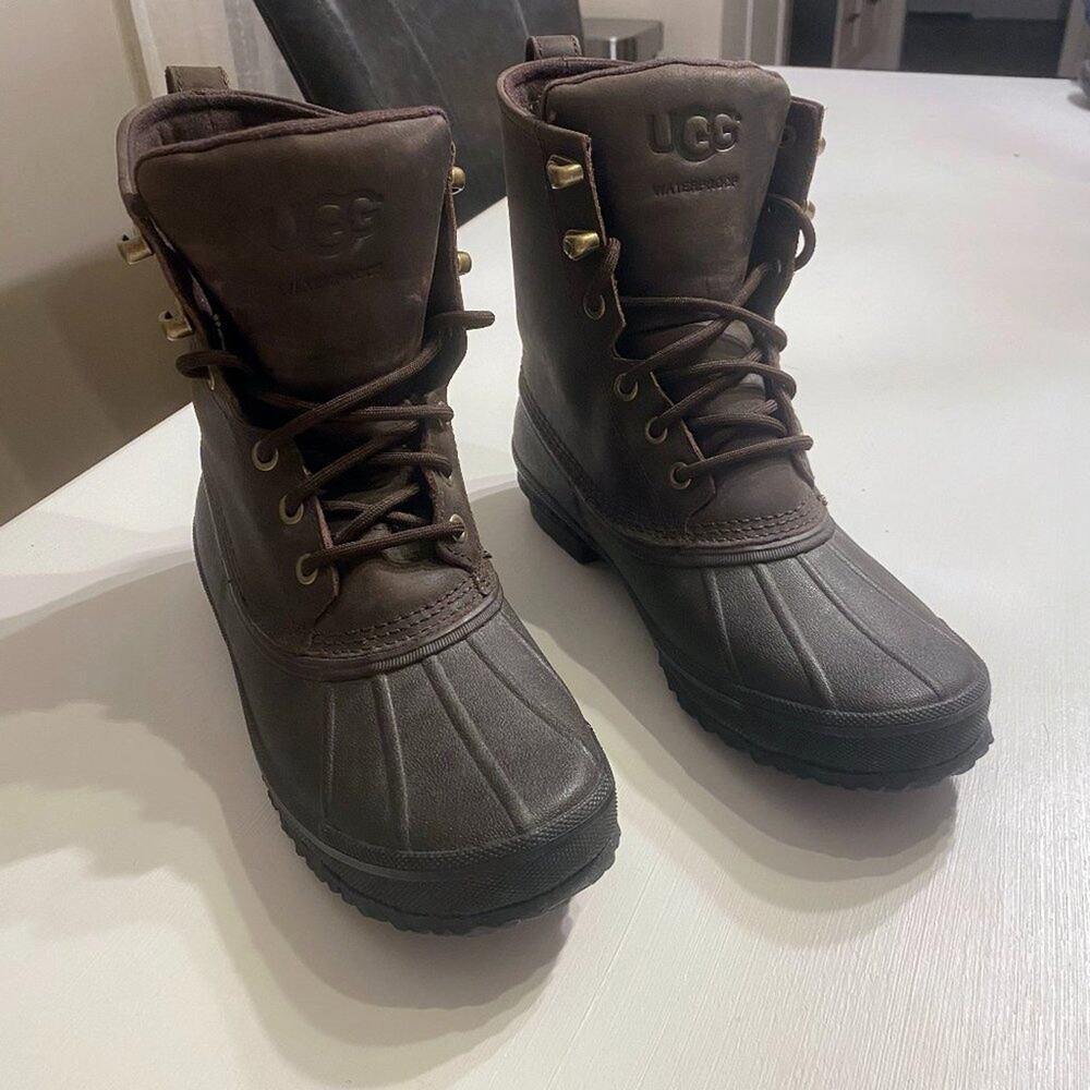 Ugg Australia Men's Rain Boot Stout Brown Yucca Waterproof 1015382 Size 9